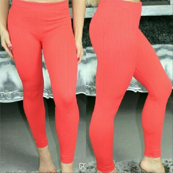 Pants - QUILTED TEXTURED FLEECE LINED LEGGINGS